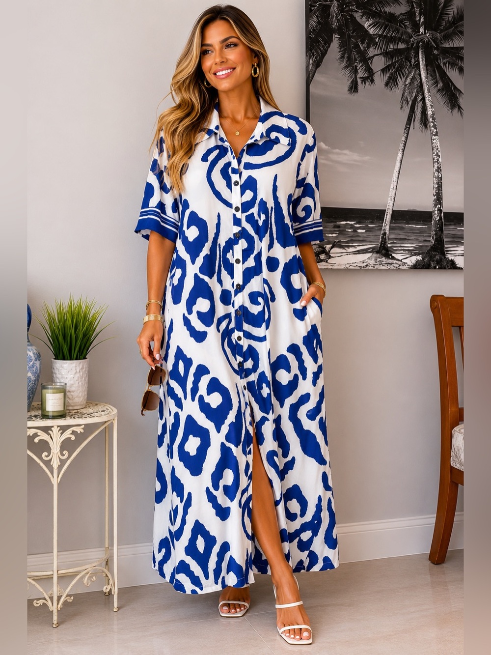 Valentina Ferreira Brazilian Resort Dress OVERSIZED!! - Picture 11 of 12